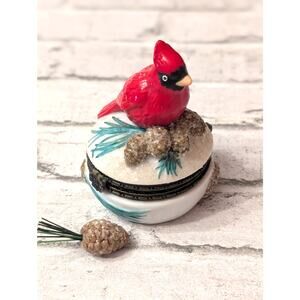 Trinket Box Cardinal Bird Gardening Club